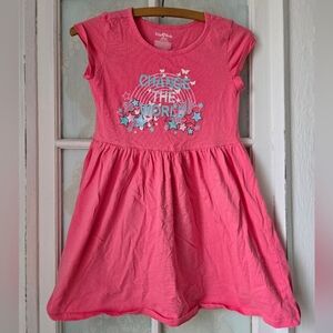 Bella & Birdie Pink Graphic Dress Change the World Girls M/M